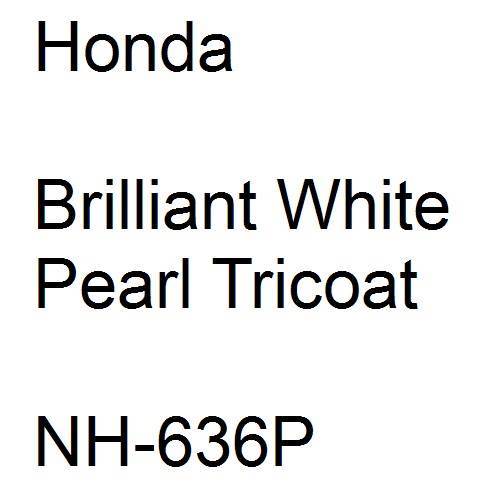 Honda, Brilliant White Pearl Tricoat, NH-636P.